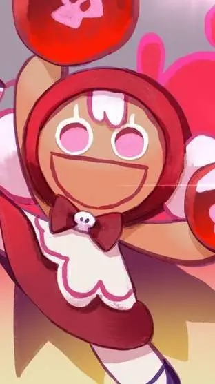 ai character: cherry cookie background