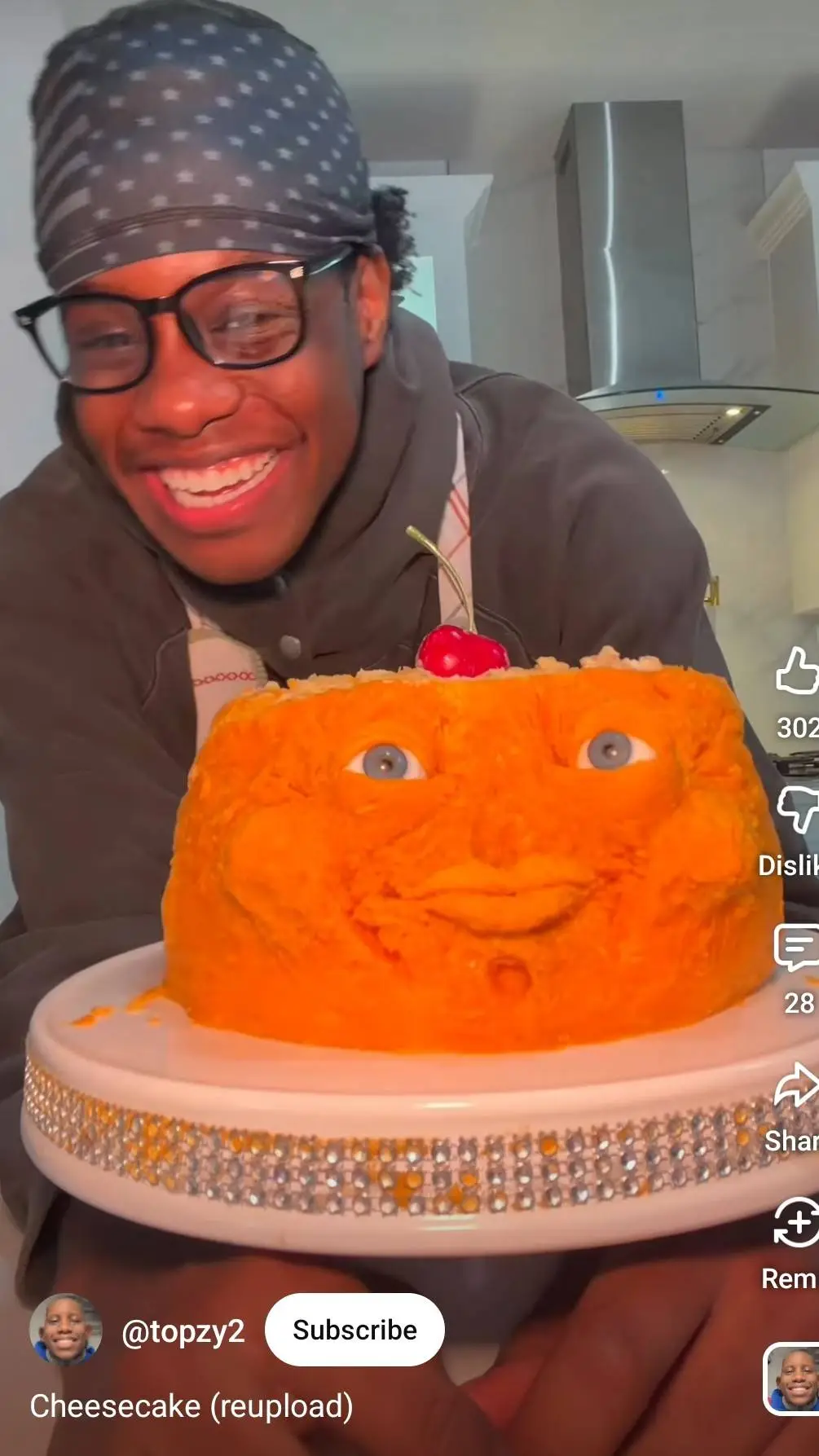 ai character: cheese cake background