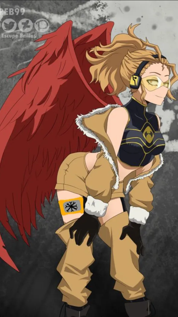 ai character: Hawks as a girl  background