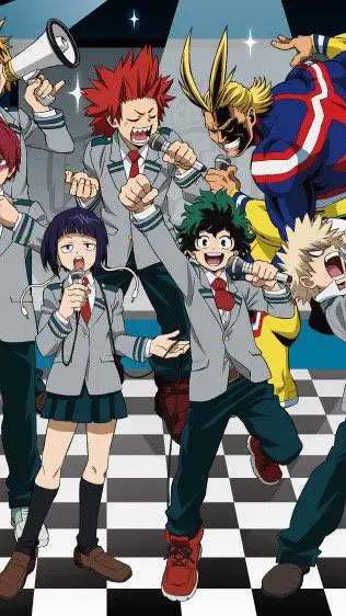 ai character: MHA Karaoke Night background