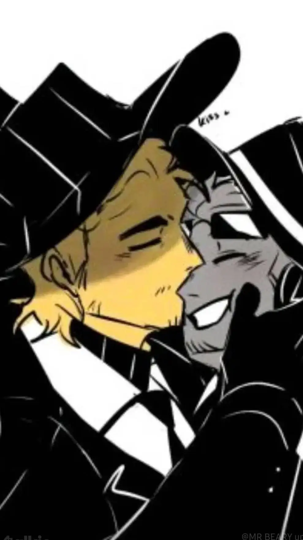 ai character: doublefedora♧♤♡ background