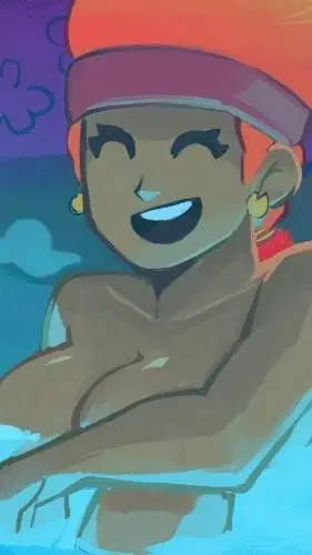 ai character: amber background