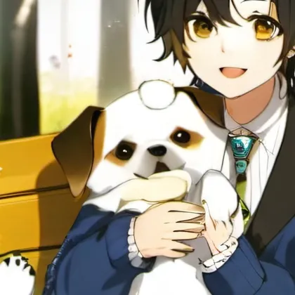 chat with ai character: doggy in your room