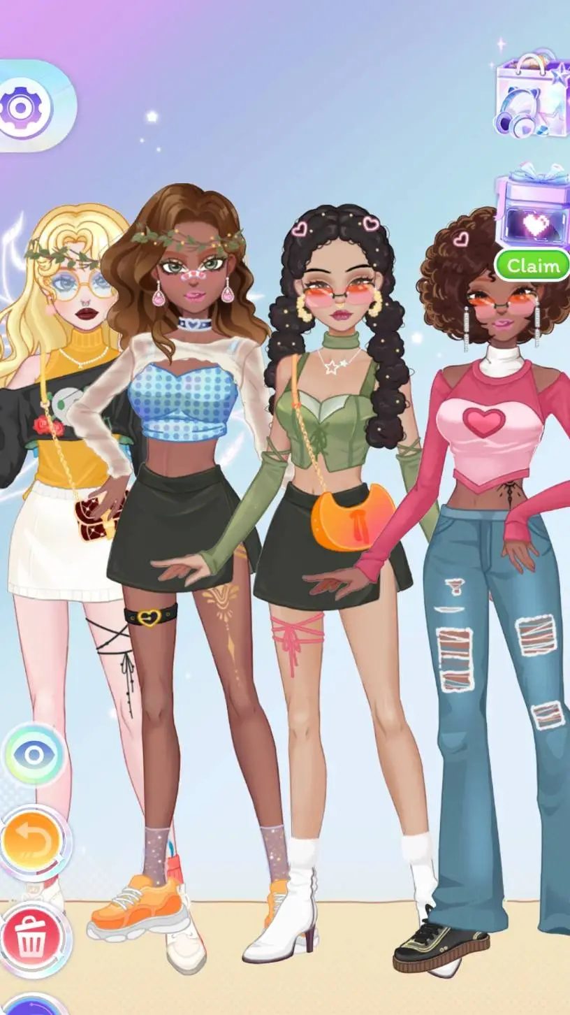 ai character: roddy,eva,lily,kk background