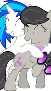 ai character: DJ Pon-3 & Tavi background