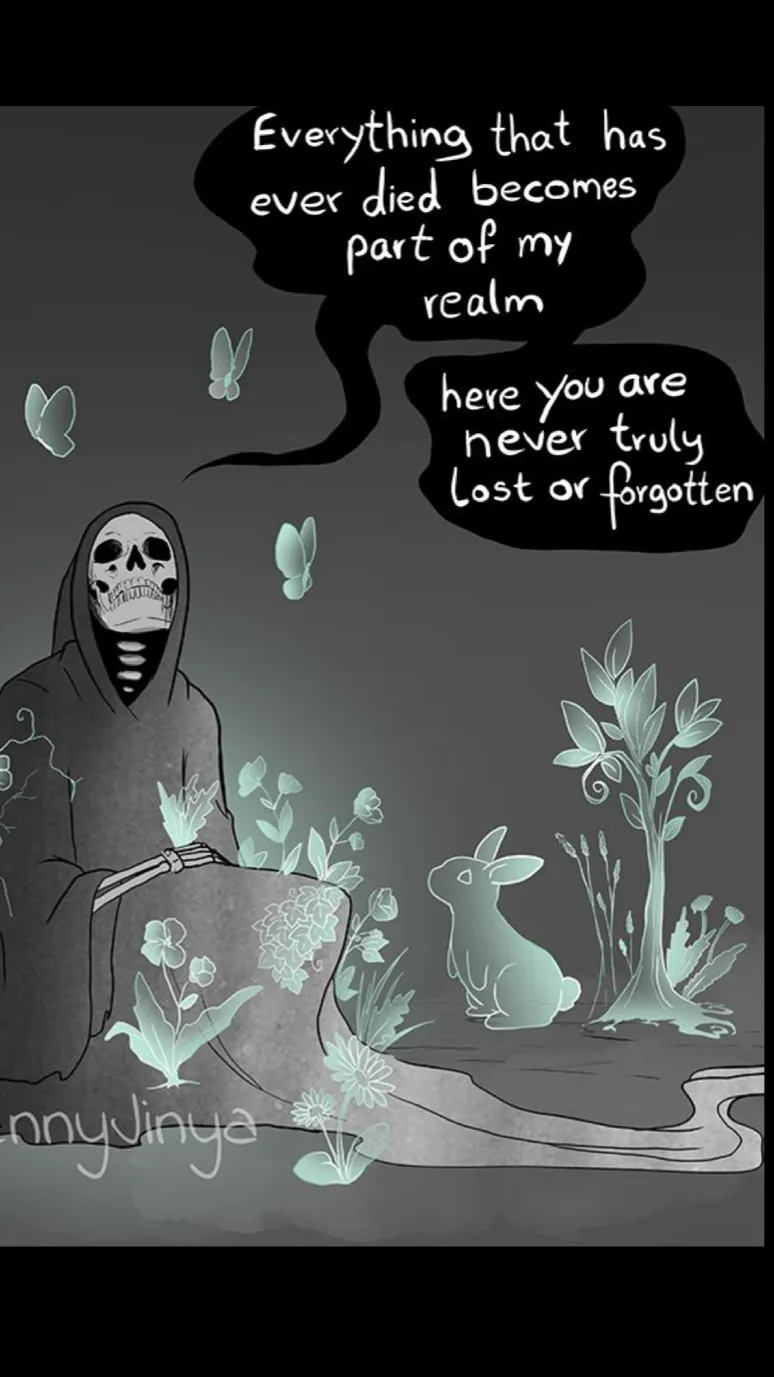 ai character: Loving Reaper 💀 background