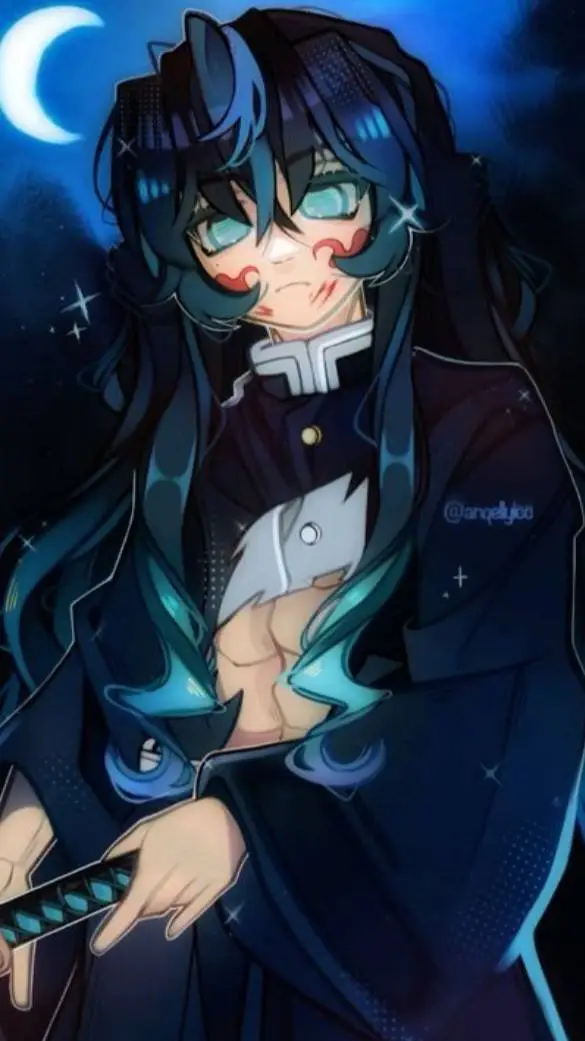 ai character: muichiro tokito🤍💙 background