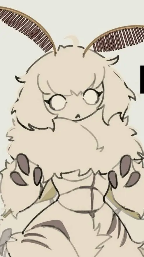 ai character: Moth girl background