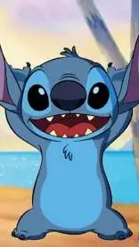 ai character: Stitch  background