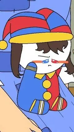 ai character: baby pomni poop background