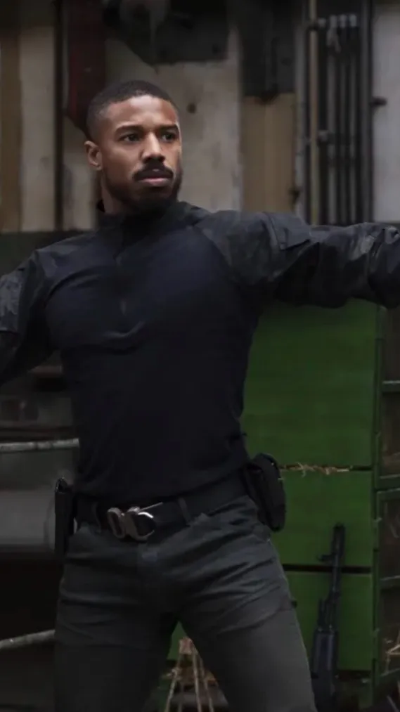 ai character: Micheal B Jordan background
