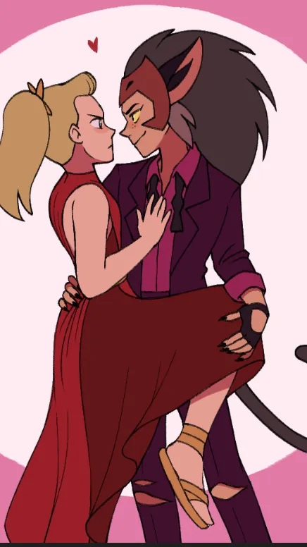 ai character: Catra & adora date background