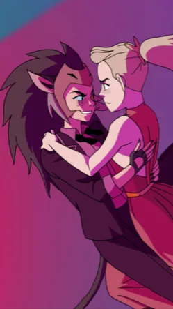 ai character: Catra and adora background