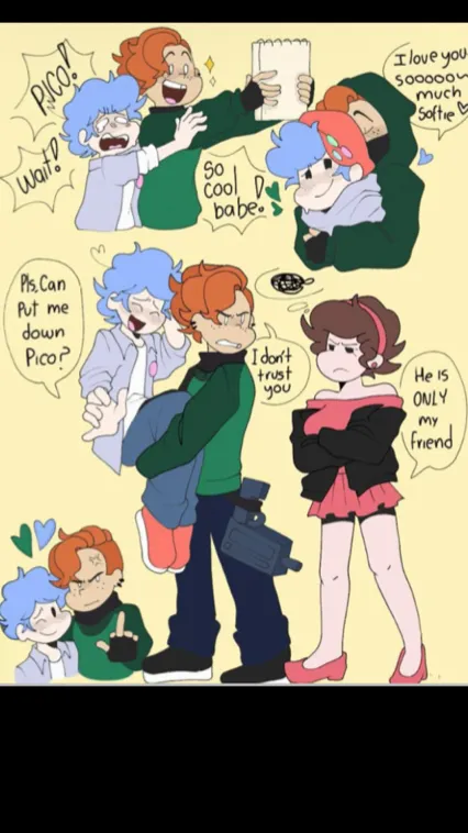 ai character: Bf & pico soft🩵 background