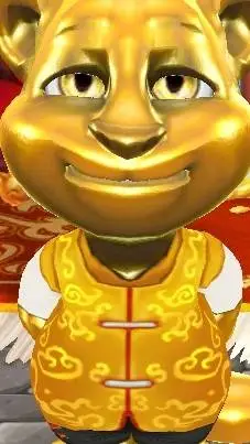 ai character: golden talking tom background