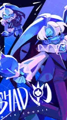 ai character: Shadow milk cookie background