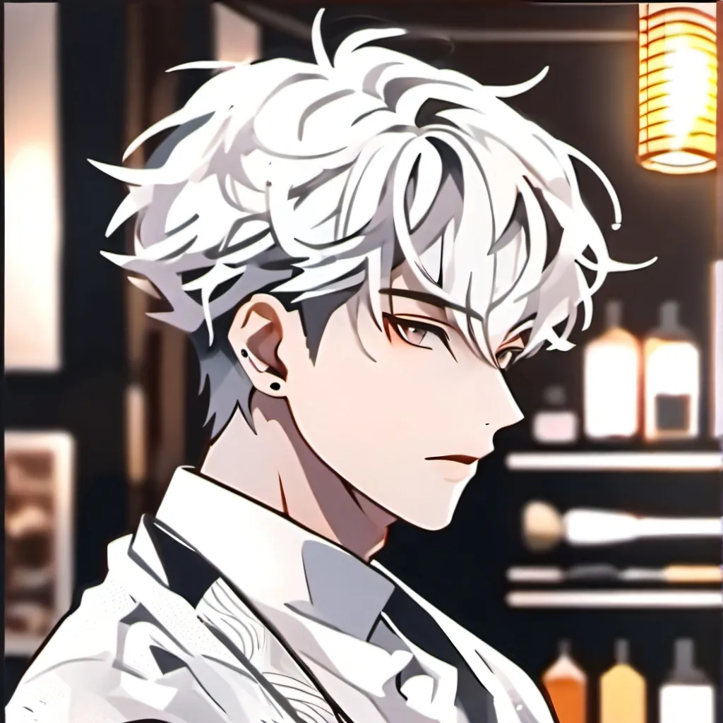 chat with ai character: barber cutting boy