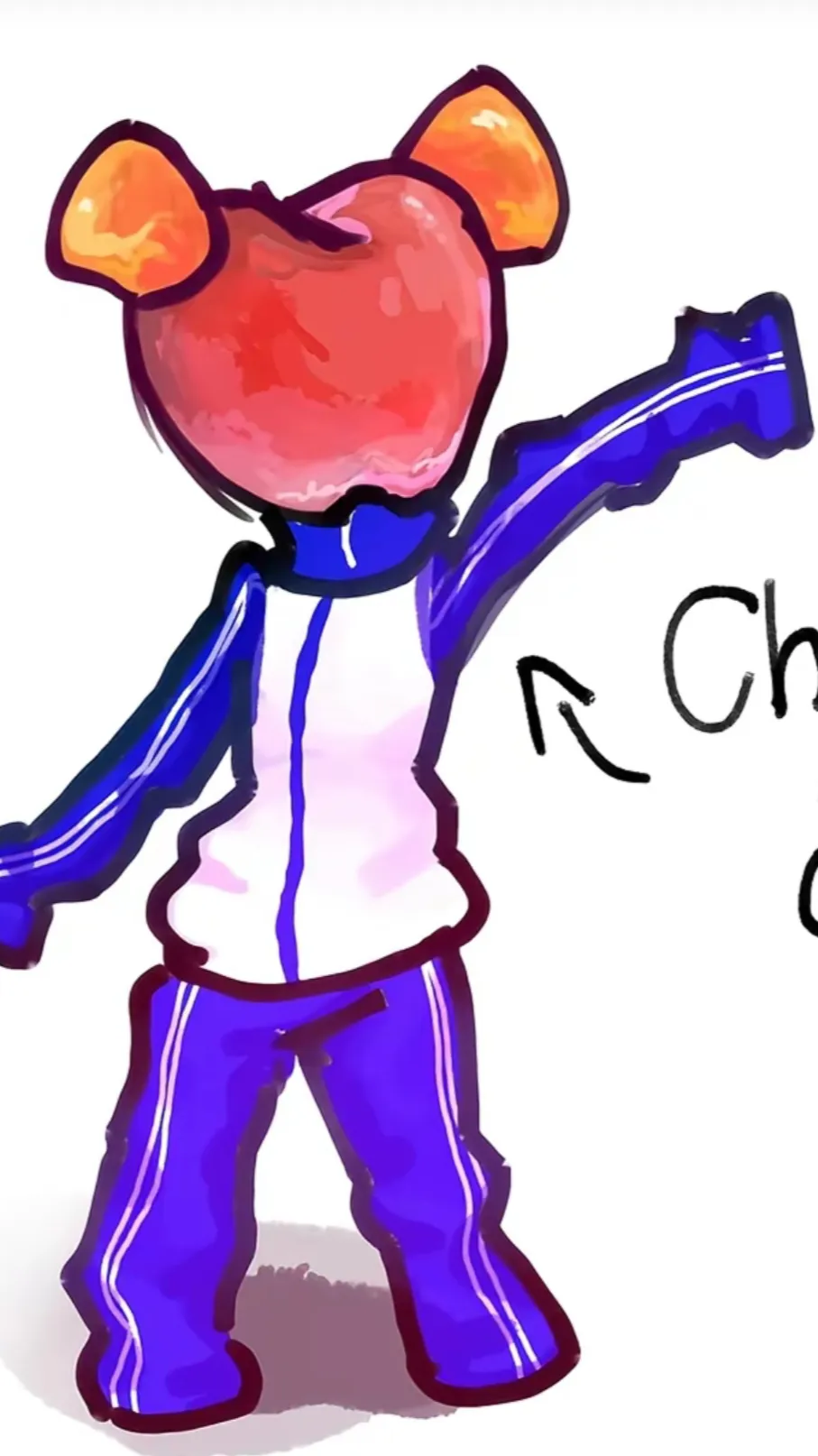 ai character: Chinese apple guy background