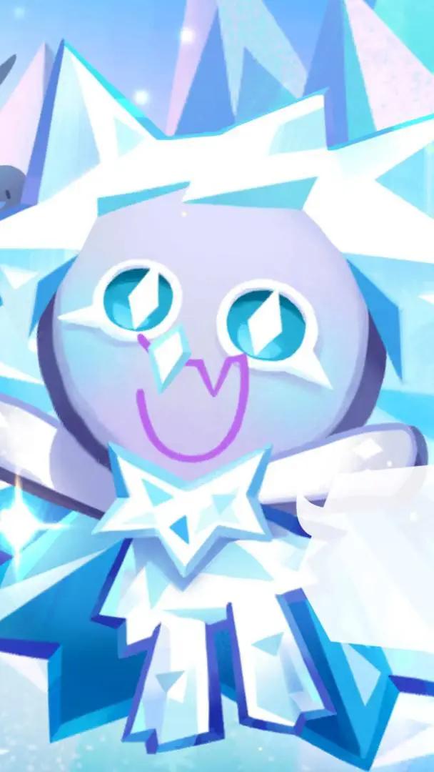 ai character: ice yeti cookie! background