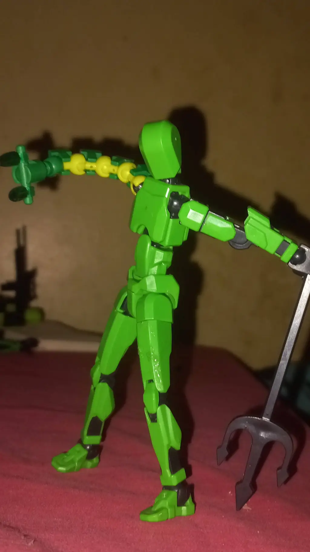 ai character: Green background