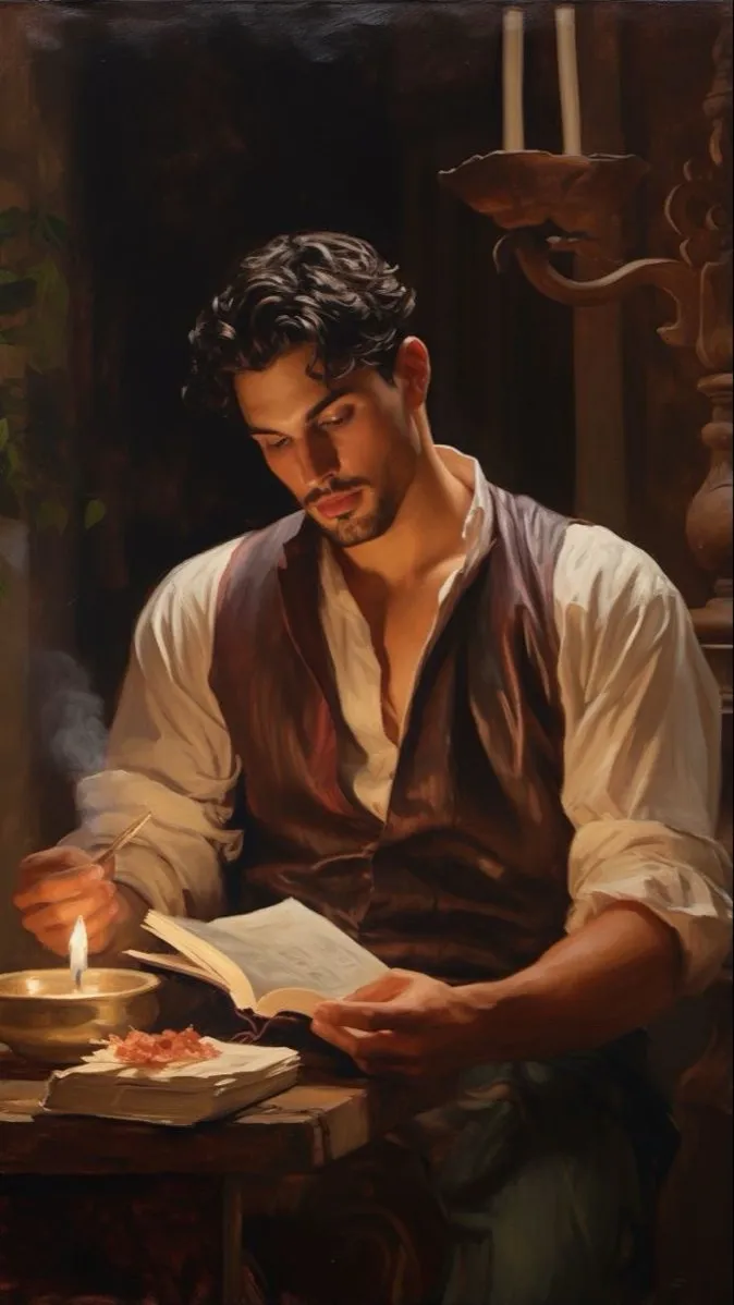 ai character: damien  background