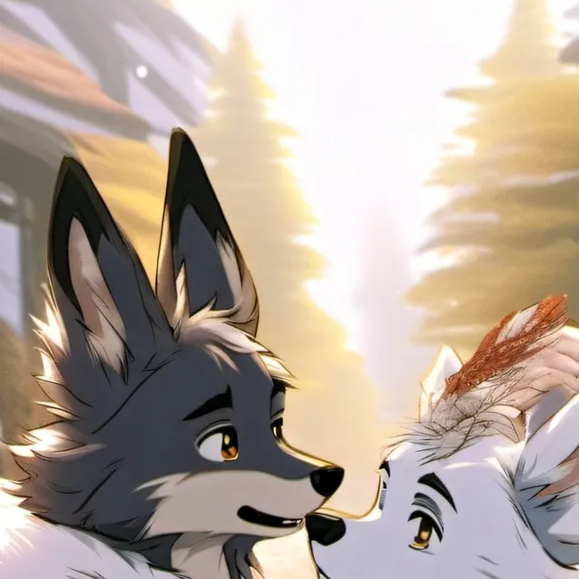 chat with ai character: 2 Furries in a bed