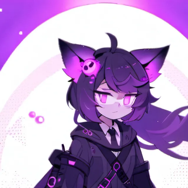 chat with ai character: Uzi "BITE ME"💜🖤💀