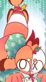 ai character: ginger clown fish background