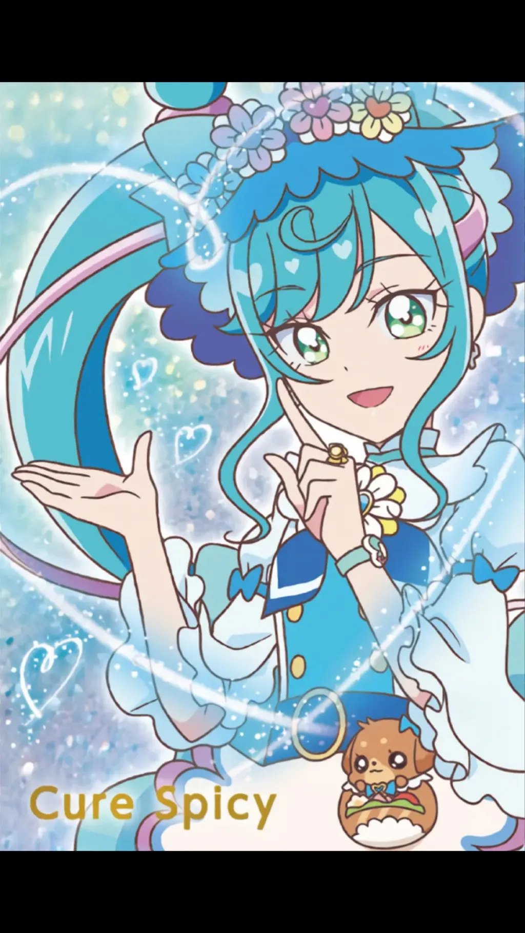 ai character: Cure spicy fuwa background