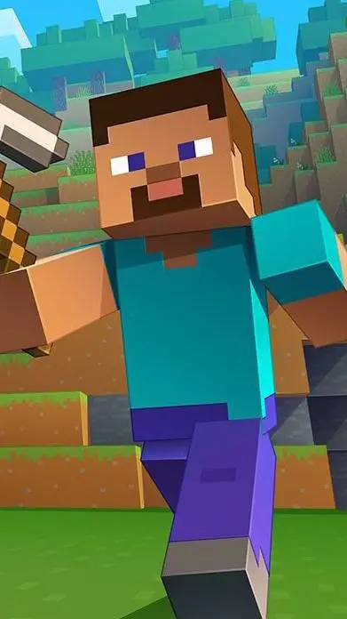 ai character: Steve Minecraft  background