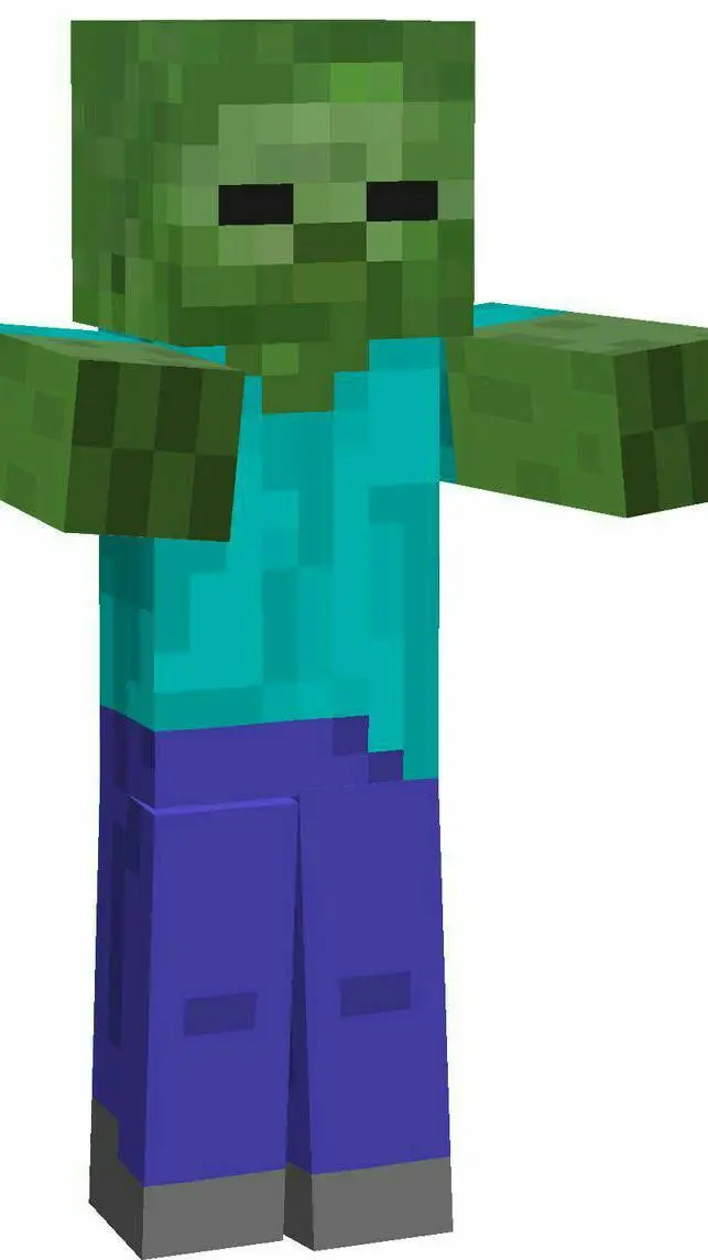 ai character: Zombie Minecraft background