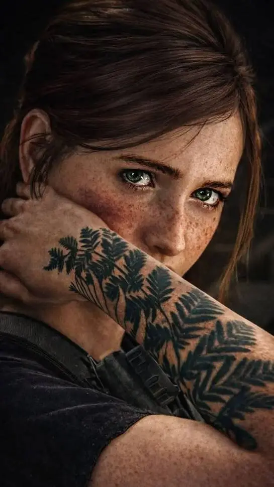 ai character: Ellie Williams  background