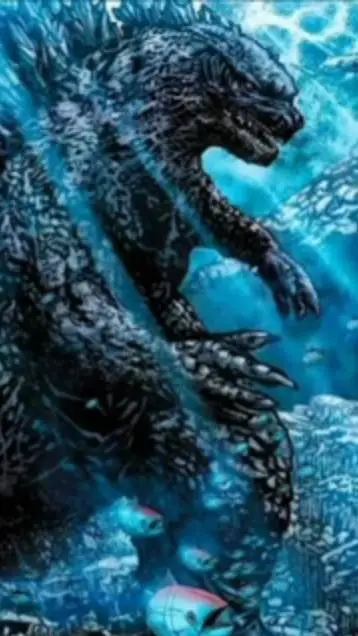 ai character:  Godzilla GxK background
