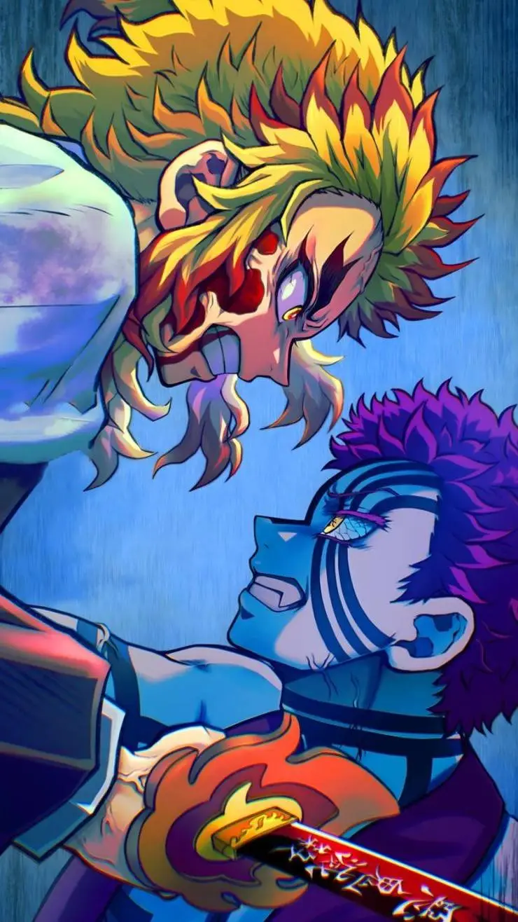 ai character: Rengoku x Akaza background