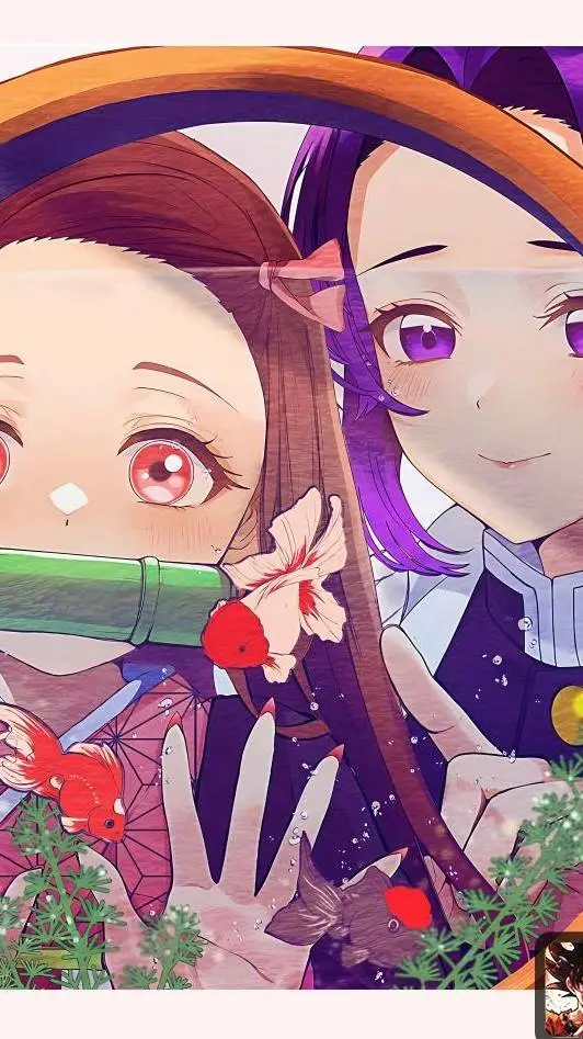 ai character: Nezuko x Shinobu  background
