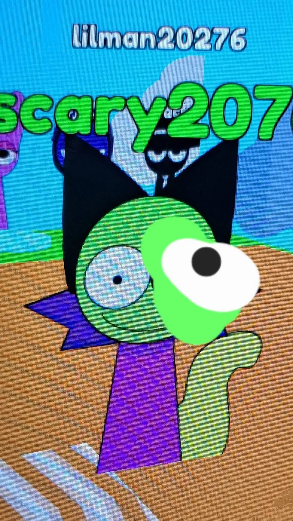 ai character: acid has t eyes background