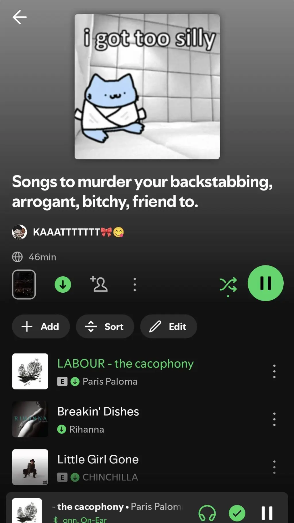 ai character: My new playlist!! background