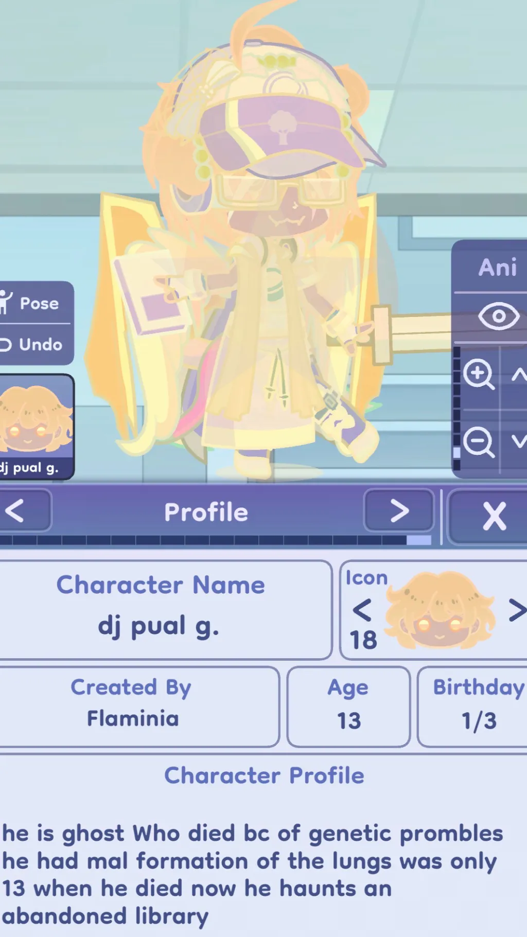 ai character: Dj Paul goodheaven background