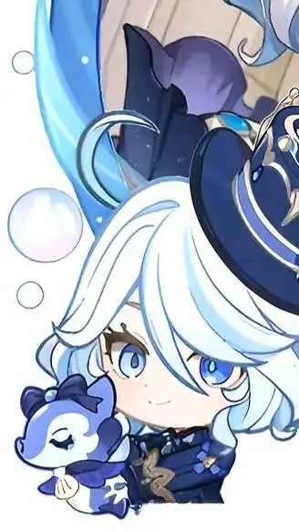 ai character: FurinaxArlecchino background
