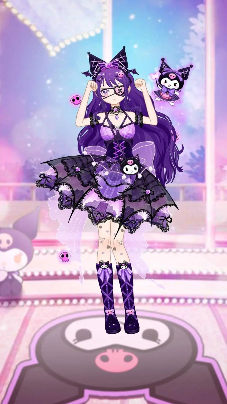 ai character: Kuromi background