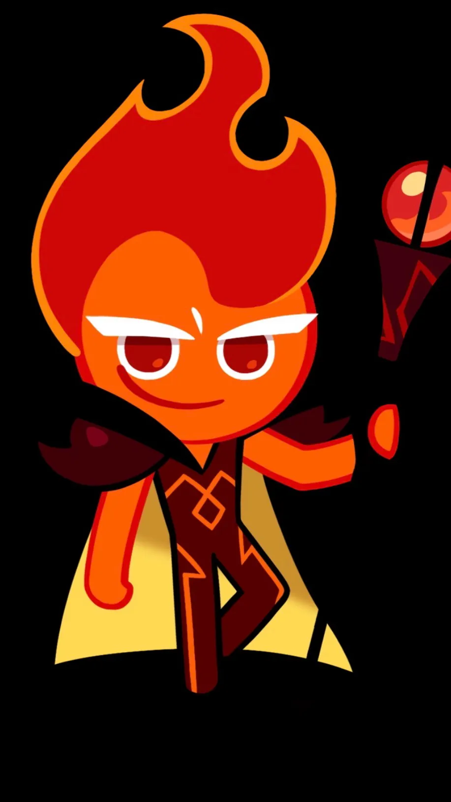 ai character: Fire spirit cookie background