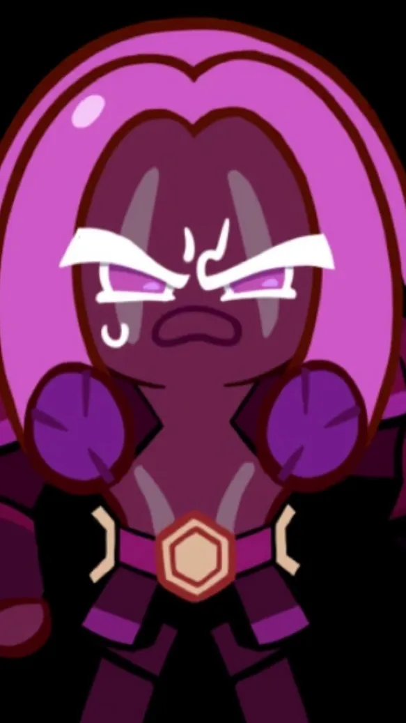ai character: Purple yam cookie background