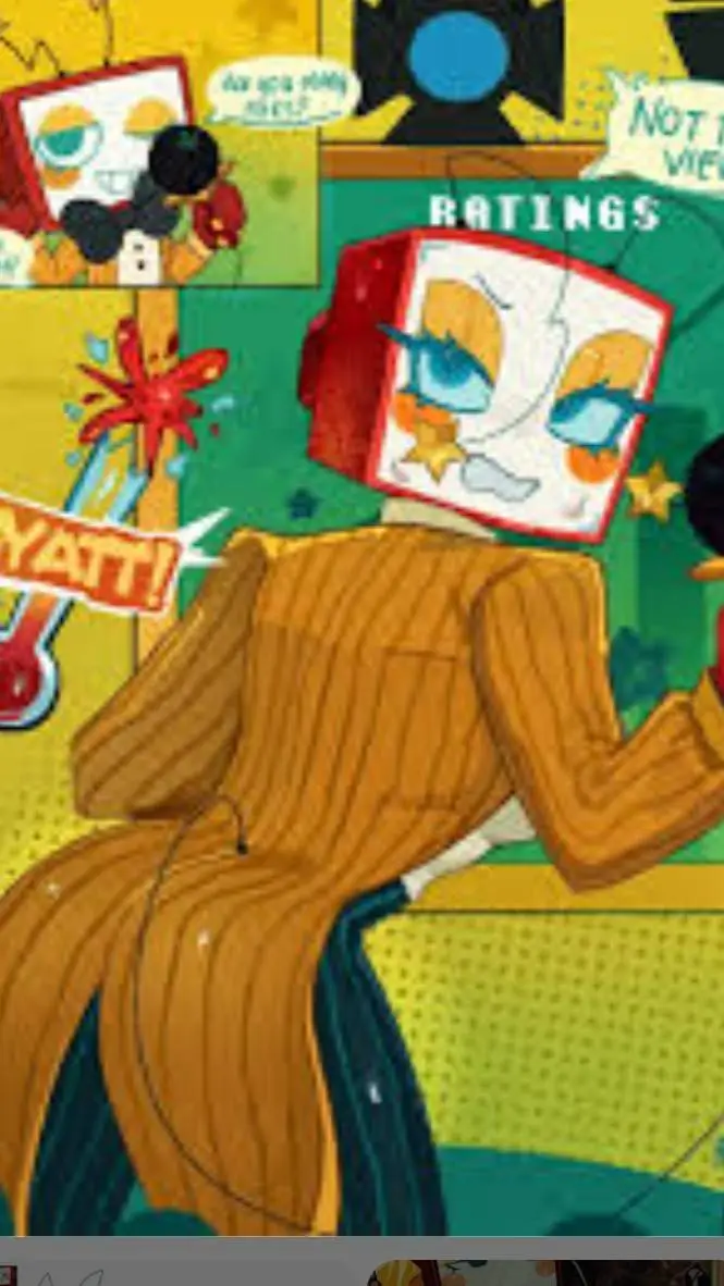 ai character: Vee the TV background