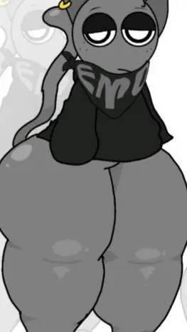 ai character: Thicc gray background