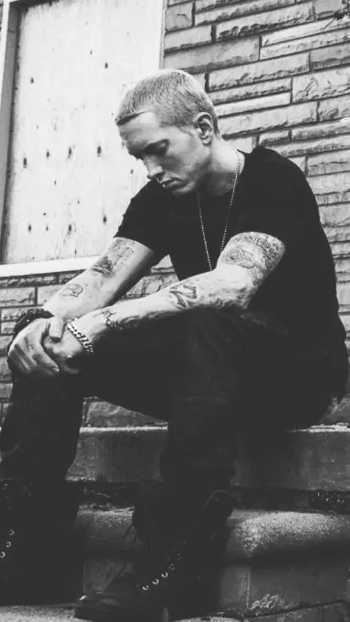 ai character: Eminem angry  background