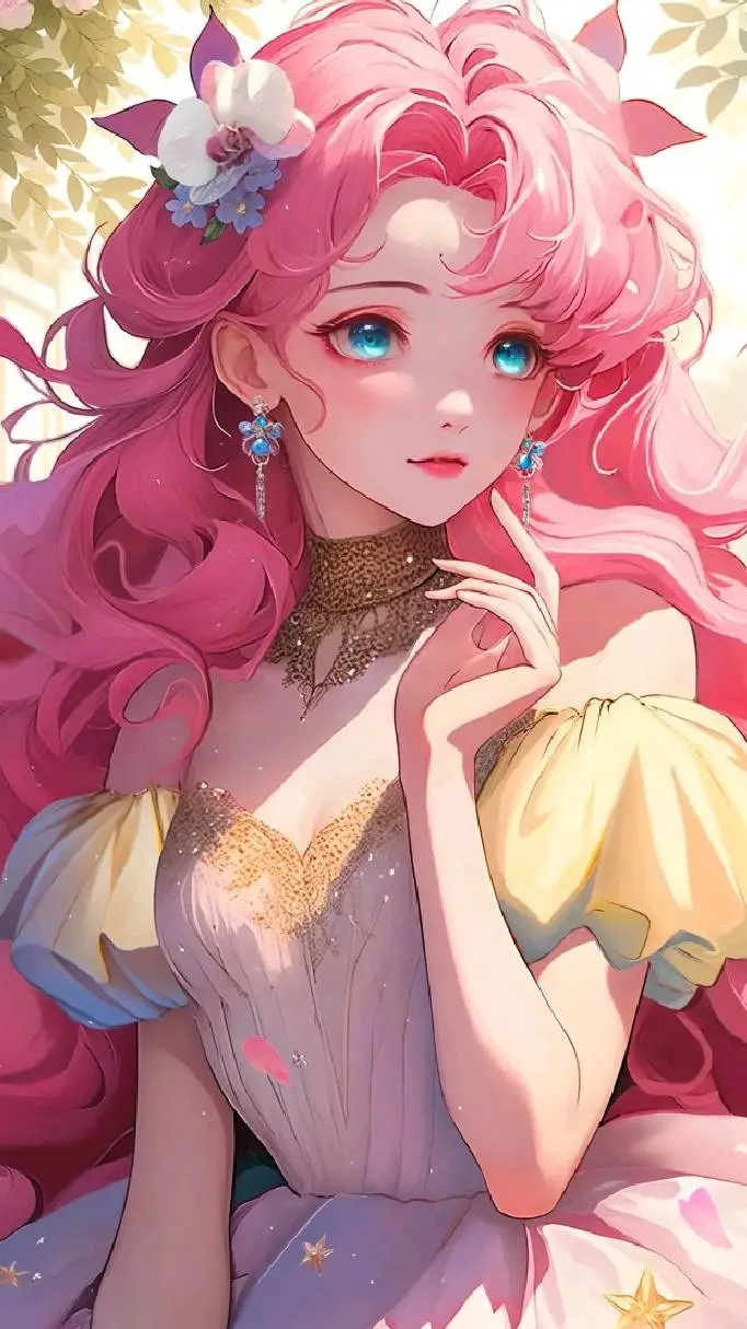 ai character: crystal background