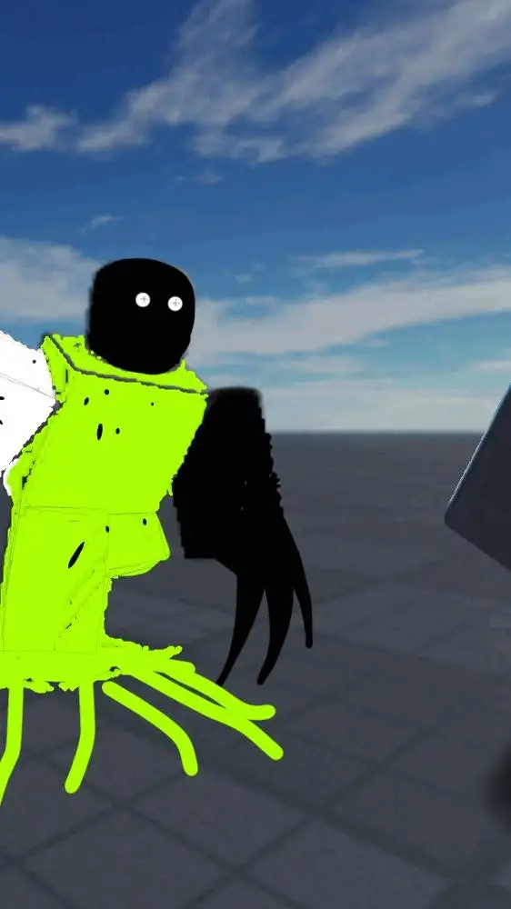 ai character: glitcher background