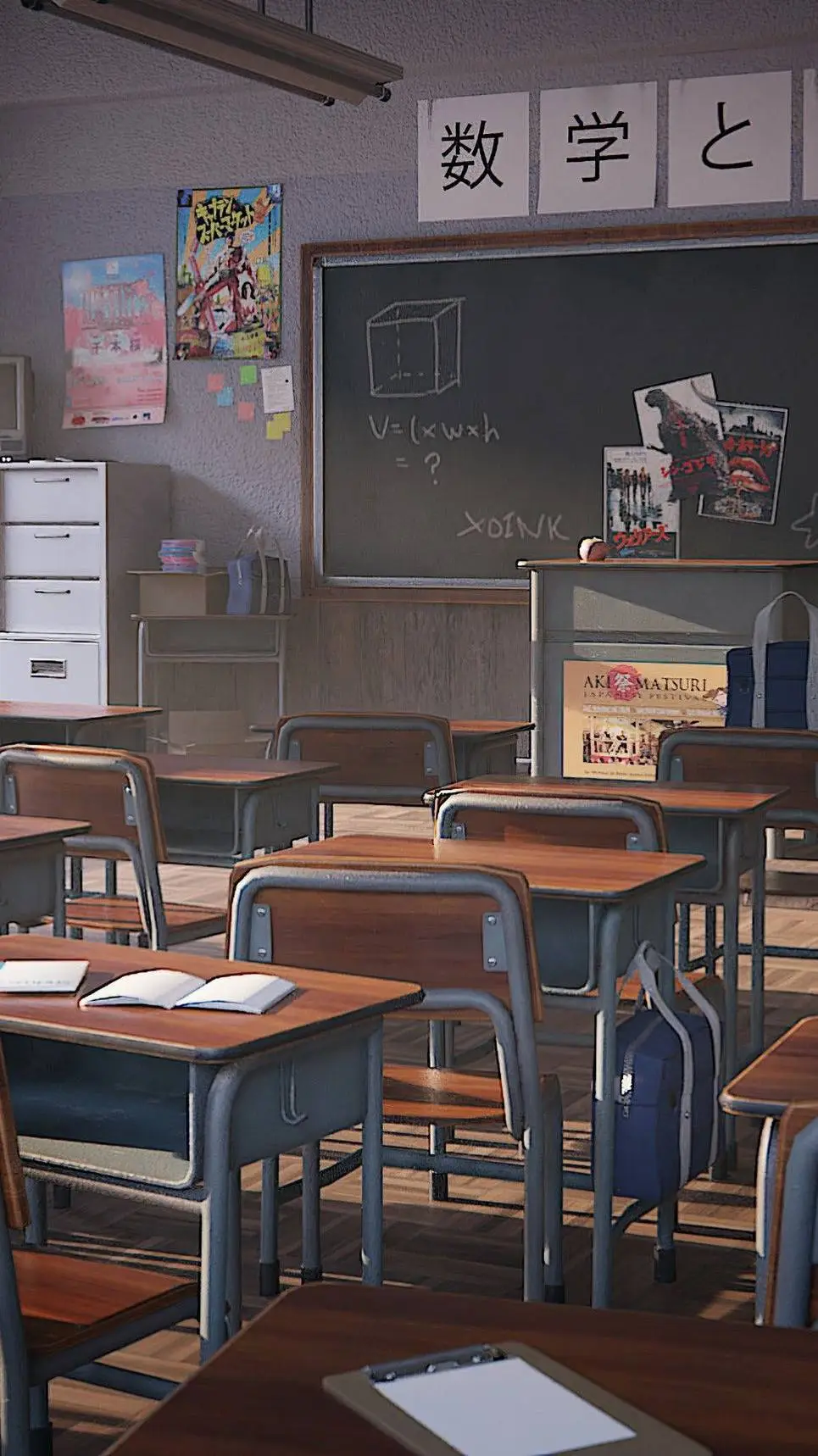 ai character: Anime Class background