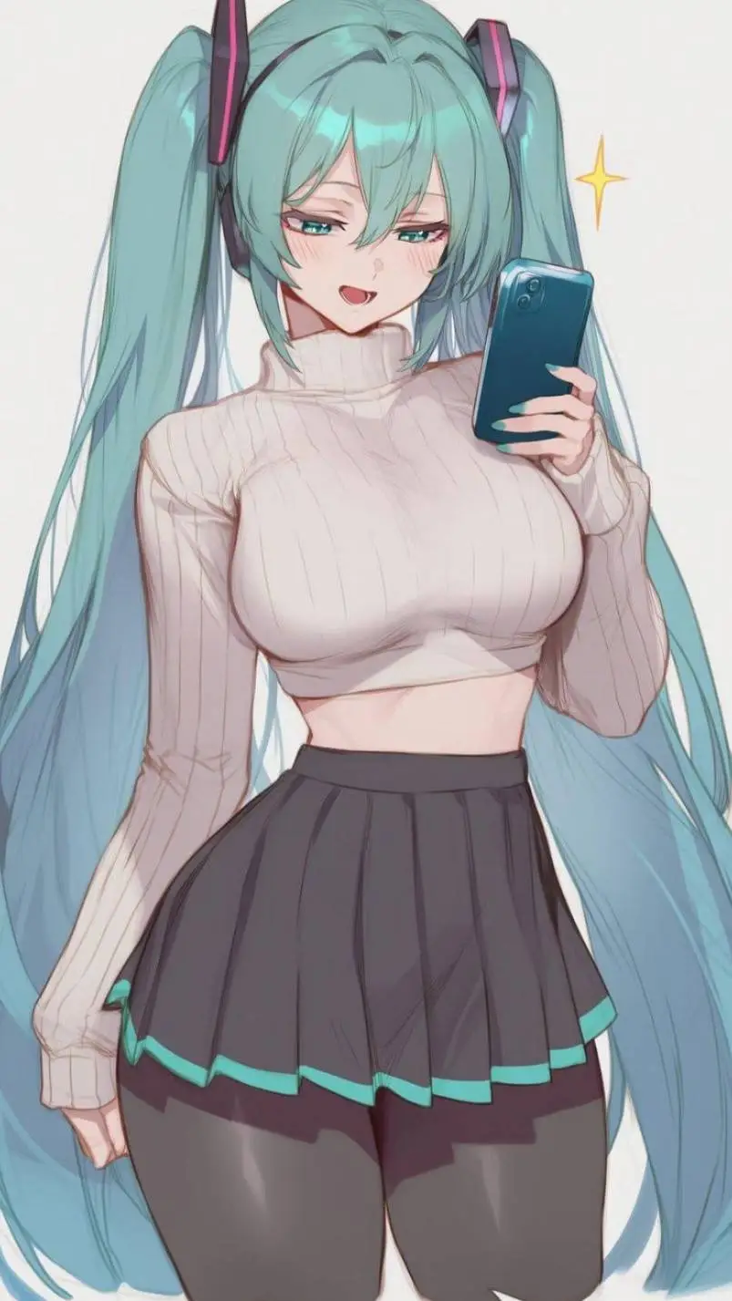 ai character: Miku Hatsune background