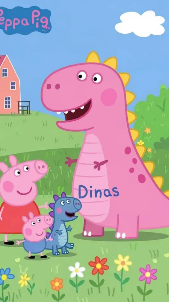 ai character: Peppa pig dino! background